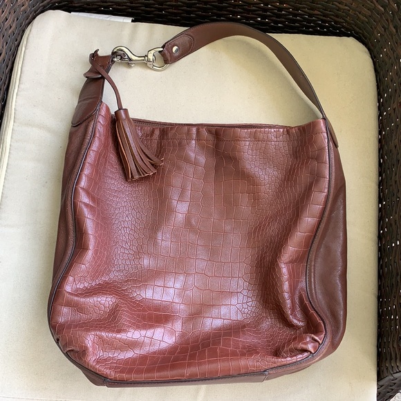Coach Mocha Leather Shoulder Bag - Picture 12 of 16